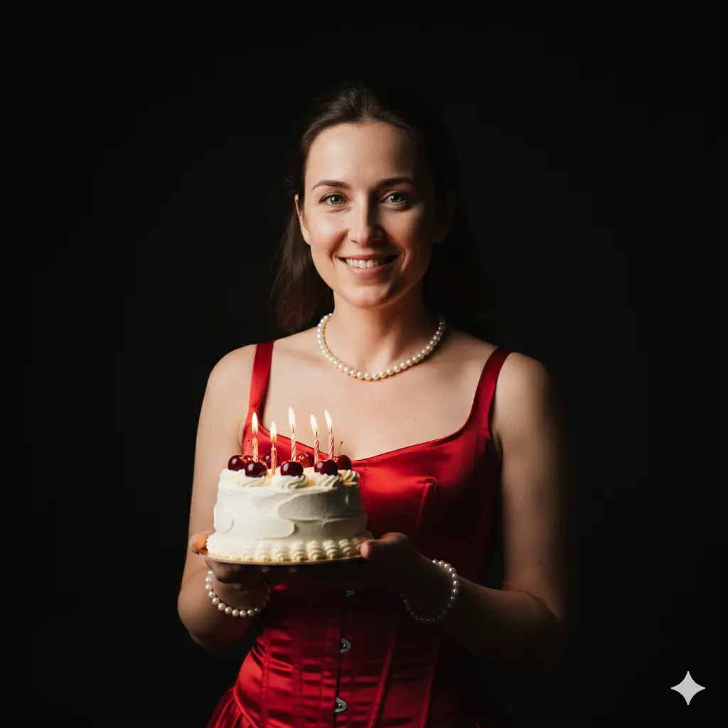 AI Output: Birthday Red Portrait