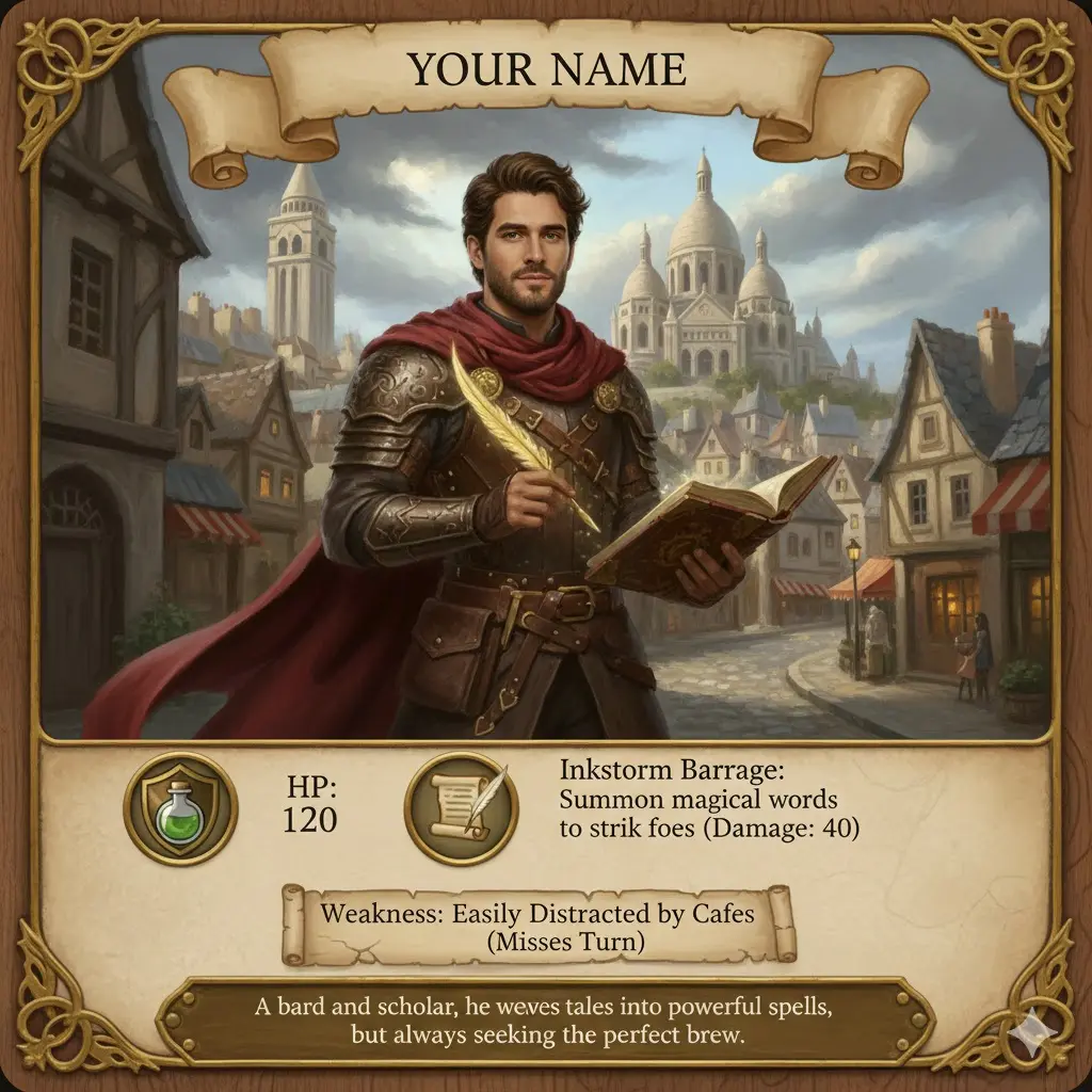 AI Output: Fantasy Role-Playing Card