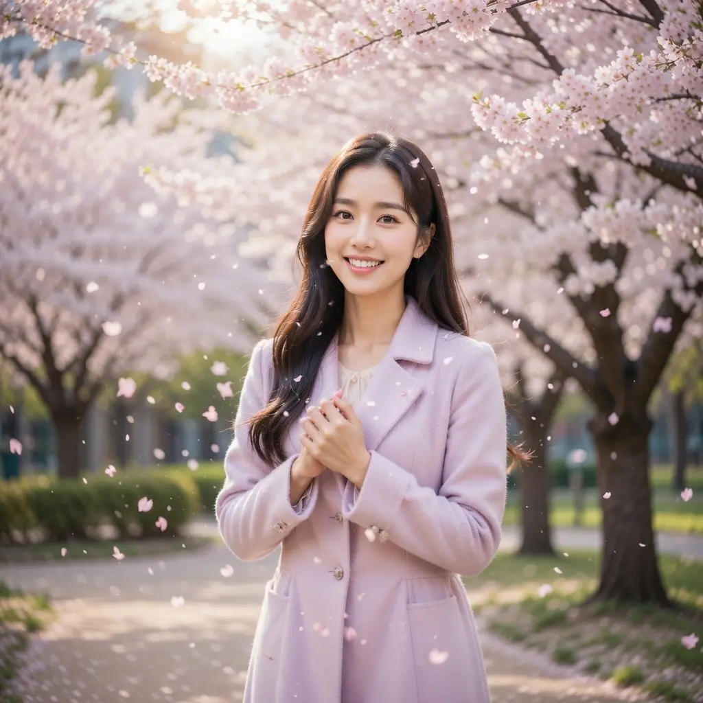 AI Output: Korean Spring Blossom Portrait