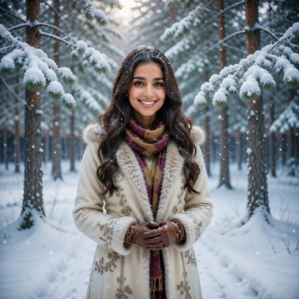 AI Output: Winter Elegance Portrait